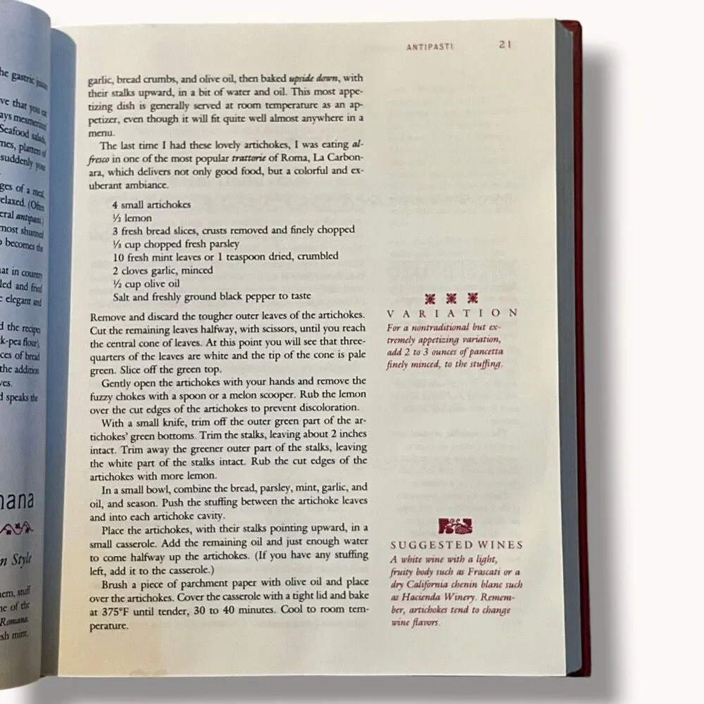 Trattoria Cooking Biba Caggiano 1992 First Printing Italian Cookbook Hardcover